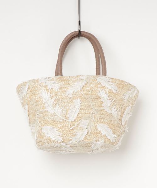 Cooco クーコ の Cooco クーコストローxフェザーレースかごバッグ 7117 かごバッグ Wear