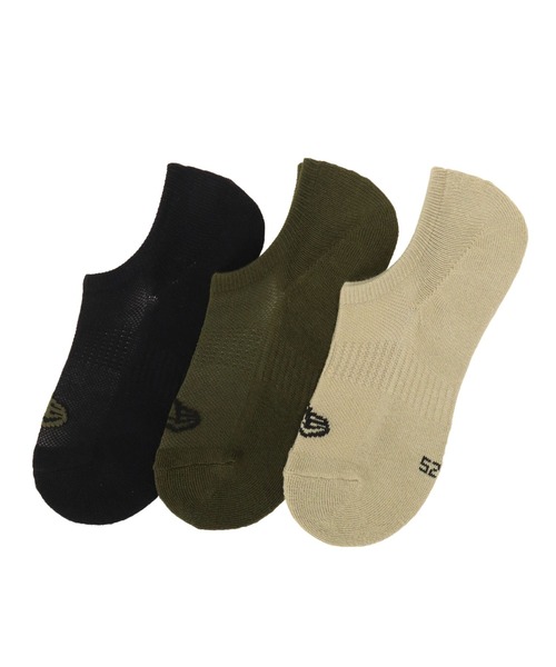 NEW ERA（ニューエラ）の「ニューエラ 靴下 ３足セット VERY SHORT NEW ERA（ソックス/靴下・メンズ・マルチ/ブラック/ホワイト/ブラック系その他2/ブラック系その他/ネイビー/チャコールグレー/グレー・MEDIUM/LARGE/SMALL/X-SMALL）」の4枚目の写真