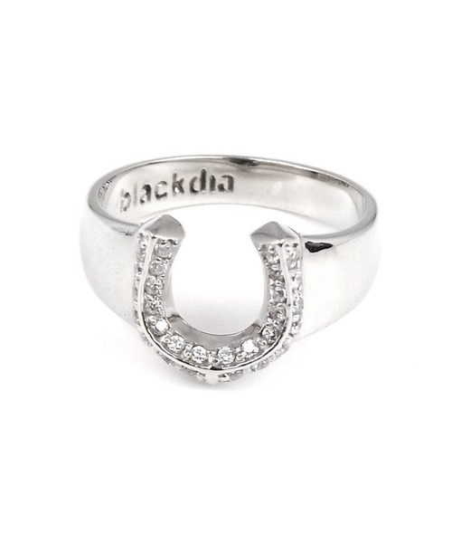 セール】blackdia by 7JEWELRY ジルコニア馬蹄ホースシューリング