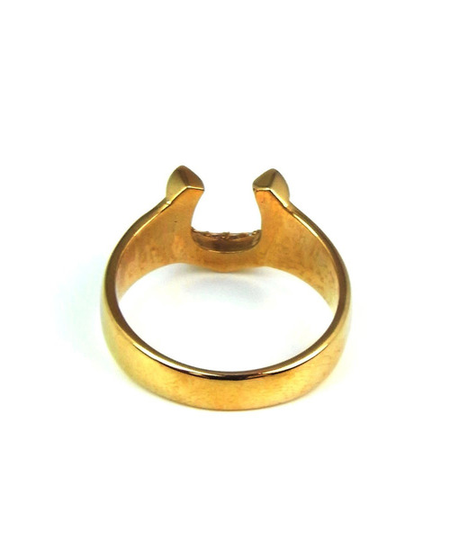 blackdia by 7JEWELRY(ブラックダイヤバイセブンジュエリー)の「blackdia by 7JEWELRY ジルコニア馬蹄ホースシューリング(リング・メンズ・ゴールド/シルバー・9号/13号/15号/18号/16号/12号/14号)」の5枚目の写真