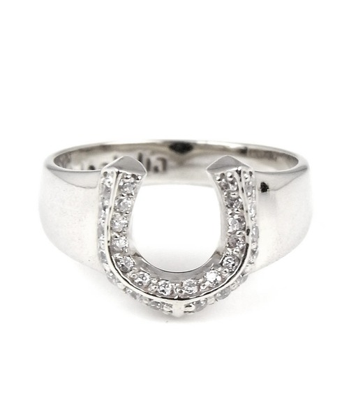 blackdia by 7JEWELRY(ブラックダイヤバイセブンジュエリー)の「blackdia by 7JEWELRY ジルコニア馬蹄ホースシューリング(リング・メンズ・ゴールド/シルバー・9号/13号/15号/18号/16号/12号/14号)」の6枚目の写真