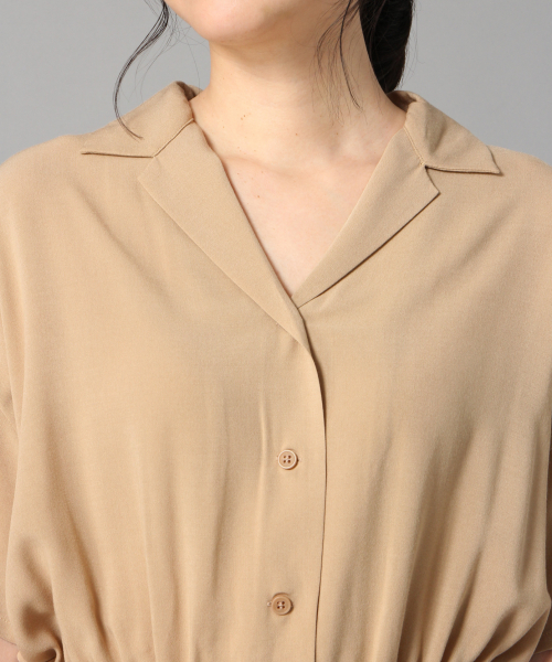 LOWRYS FARM（ローリーズファーム）の「カイキンシャツワンピ／ＳＳ　834633（ワンピース・レディース・ブラック/ベージュ/ベージュ系その他/ネイビー/レッド/ドット/ホワイト系その他/ブラック系その他/ブルー系その他/レッド系その他/ホワイト系その他2/ブラック系その他2/ブルー系その他2/ブラック系その他3/マスタード・FREE）」の19枚目の写真