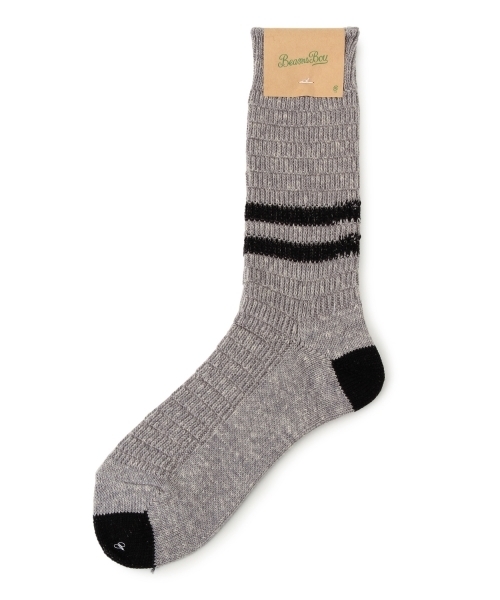 BEAMS BOY（ビームスボーイ）の「BEAMS BOY / 2ライン クルーソックス（ソックス/靴下・レディース・ナチュラル/グレー/ブルー・ONE SIZE）」の7枚目の写真