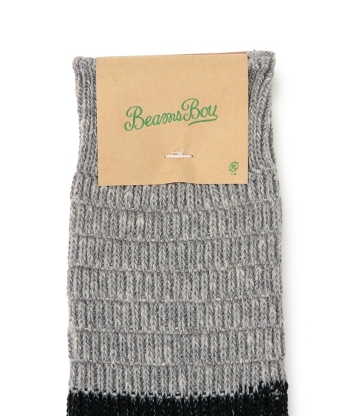 BEAMS BOY（ビームスボーイ）の「BEAMS BOY / 2ライン クルーソックス（ソックス/靴下・レディース・ナチュラル/グレー/ブルー・ONE SIZE）」の8枚目の写真