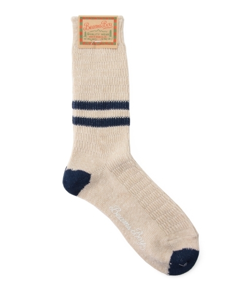 BEAMS BOY（ビームスボーイ）の「BEAMS BOY / 2ライン クルーソックス（ソックス/靴下・レディース・ナチュラル/グレー/ブルー・ONE SIZE）」の13枚目の写真