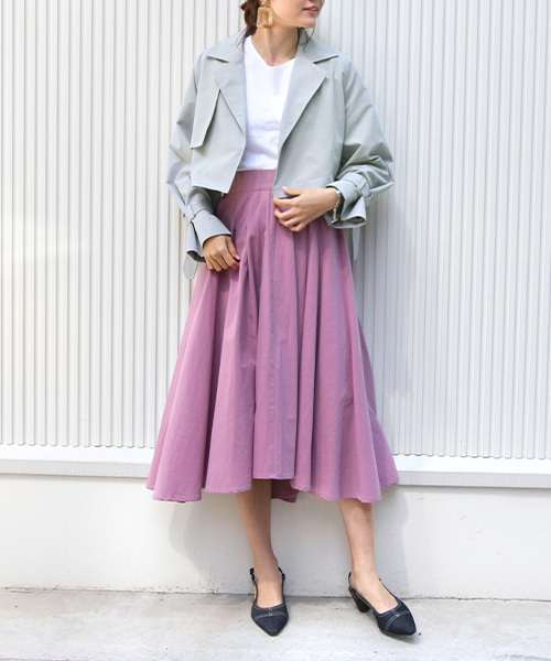 RANDA(ランダ)の「3WAYバックフリルトレンチコート(トレンチコート・レディース・ベージュ/グリーン/ブルー・0/1)」の19枚目の写真