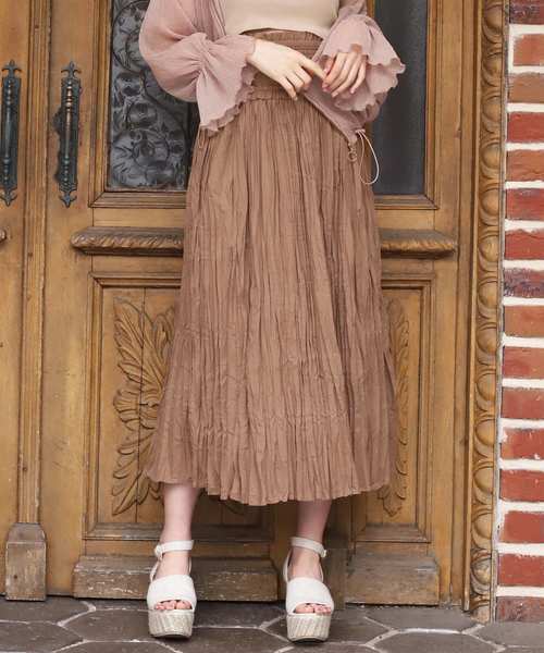 One After Another Nice Claup ワンアフターアナザーナイスクラップ の ２way 綿ローンシャーリングスカート スカート Wear