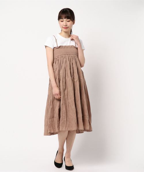 one after another NICE CLAUP（ワンアフターアナザーナイスクラップ）の「２way 綿ローンシャーリングスカート（スカート・レディース・ベージュ/ブラウン/レッド/オフホワイト・FREE）」の14枚目の写真