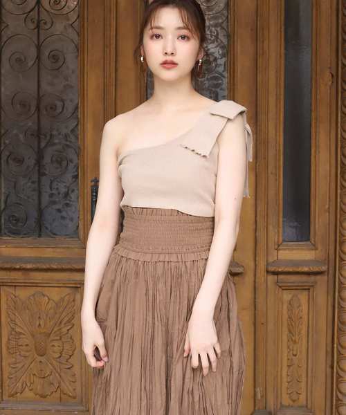 one after another NICE CLAUP（ワンアフターアナザーナイスクラップ）の「２way 綿ローンシャーリングスカート（スカート・レディース・ベージュ/ブラウン/レッド/オフホワイト・FREE）」の15枚目の写真