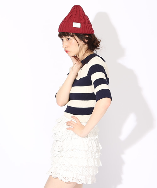 Ray BEAMS（レイビームス）の「○Ray BEAMS / リブ編み ハイネック（ニット/セーター・レディース・レッド/インディゴブルー/ネイビー・ONE SIZE）」の13枚目の写真