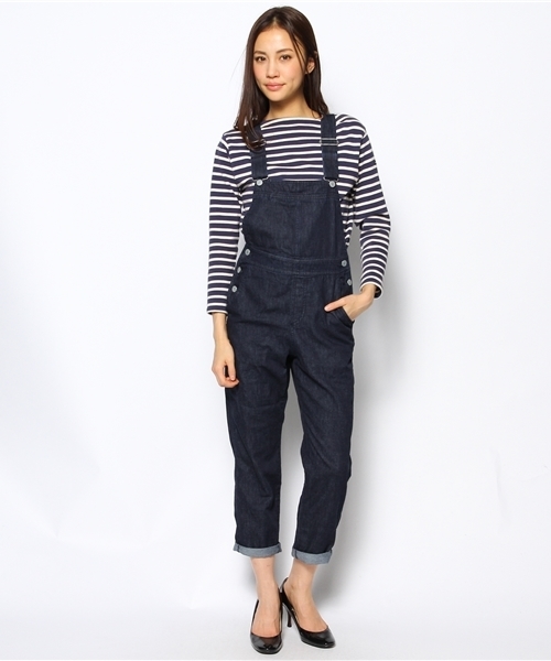 Another Edition(アナザーエディション)の「AE C DNM OVERALL Я# ◆(サロペット/オーバーオール・レディース・ブラック/ネイビー・SMALL/MEDIUM)」の11枚目の写真