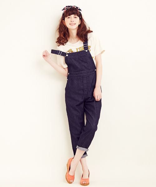 Another Edition(アナザーエディション)の「AE C DNM OVERALL Я# ◆(サロペット/オーバーオール・レディース・ブラック/ネイビー・SMALL/MEDIUM)」の18枚目の写真