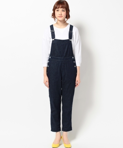 Another Edition(アナザーエディション)の「AE C DNM OVERALL Я# ◆(サロペット/オーバーオール・レディース・ブラック/ネイビー・SMALL/MEDIUM)」の12枚目の写真
