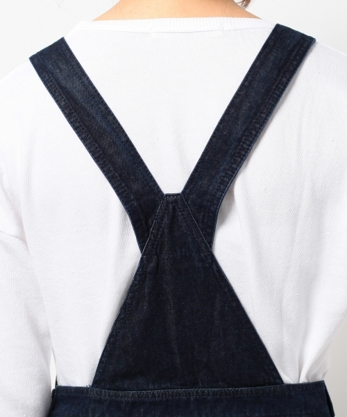 Another Edition(アナザーエディション)の「AE C DNM OVERALL Я# ◆(サロペット/オーバーオール・レディース・ブラック/ネイビー・SMALL/MEDIUM)」の5枚目の写真