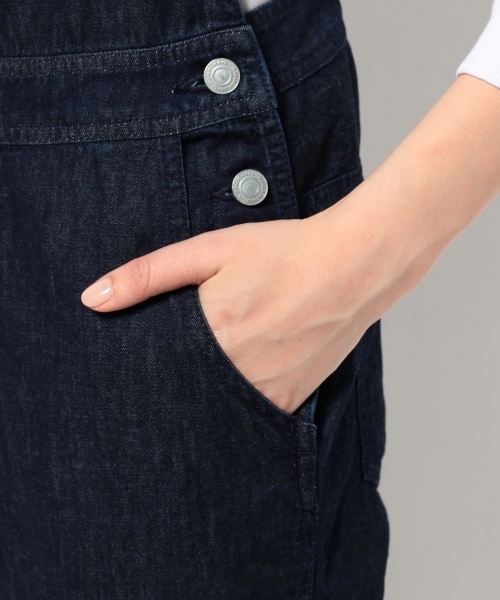 Another Edition(アナザーエディション)の「AE C DNM OVERALL Я# ◆(サロペット/オーバーオール・レディース・ブラック/ネイビー・SMALL/MEDIUM)」の6枚目の写真