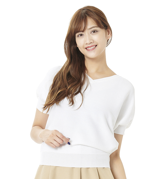 Pattern Fiona Pattern Fiona セール パターンフィオナ のファッション トップス パターンフィオナ のニット セーター バックリボンドルマンニットプルオーバー をセール価格で購入できます Pattern Fiona バックリボンドルマンニットプル