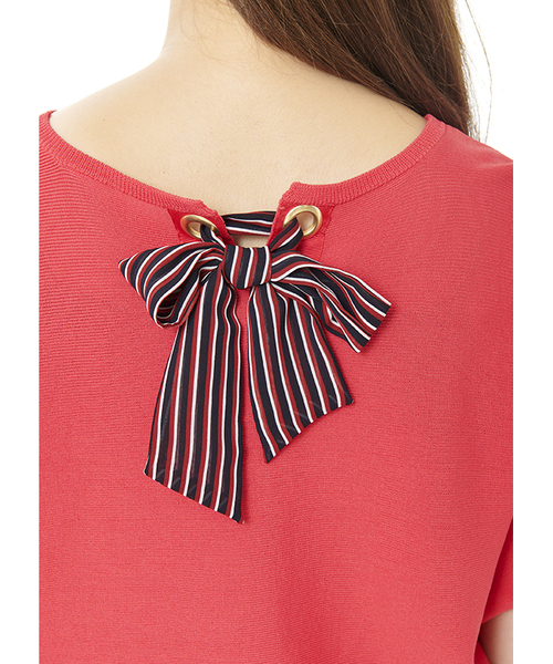 Pattern Fiona Pattern Fiona セール パターンフィオナ のファッション トップス パターンフィオナ のニット セーター バックリボンドルマンニットプルオーバー をセール価格で購入できます Pattern Fiona バックリボンドルマンニットプル