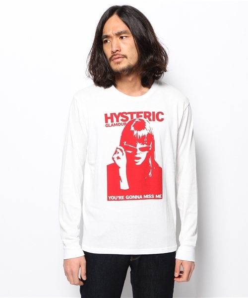 HYSTERIC GLAMOUR（ヒステリックグラマー）の「GONNA MISS ME pt T-SH（Tシャツ/カットソー・メンズ・チャコールグレー/ホワイト/パープル・LARGE/SMALL/MEDIUM）」の2枚目の写真