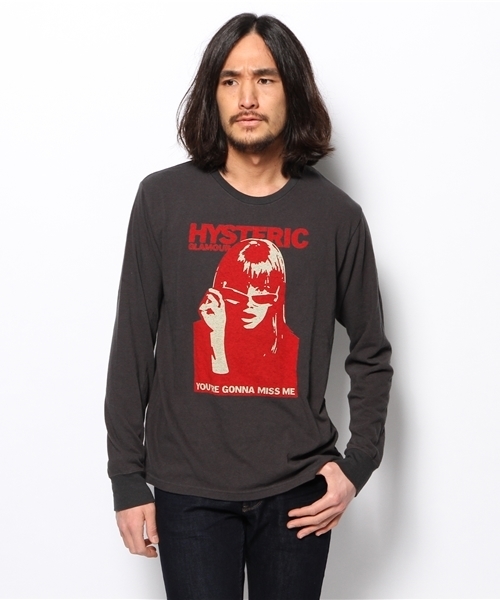 HYSTERIC GLAMOUR（ヒステリックグラマー）の「GONNA MISS ME pt T-SH（Tシャツ/カットソー・メンズ・チャコールグレー/ホワイト/パープル・LARGE/SMALL/MEDIUM）」の3枚目の写真