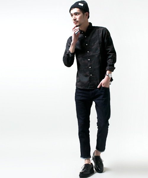 NANO universe（ナノユニバース）の「オリジナルメイサイプリントシャツ（シャツ/ブラウス・メンズ・ベージュ/チャコール/カーキ/ダークブルー・SMALL/X-LARGE/MEDIUM/LARGE）」の14枚目の写真