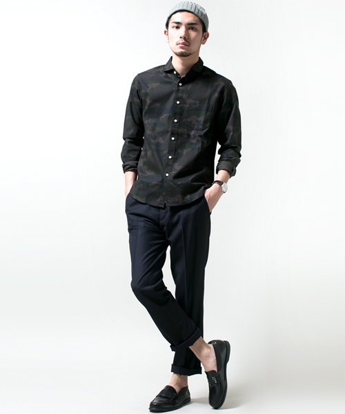 NANO universe（ナノユニバース）の「オリジナルメイサイプリントシャツ（シャツ/ブラウス・メンズ・ベージュ/チャコール/カーキ/ダークブルー・SMALL/X-LARGE/MEDIUM/LARGE）」の16枚目の写真