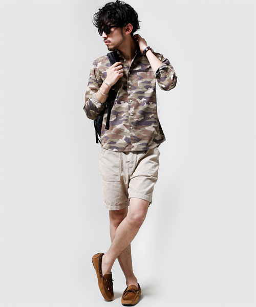 NANO universe（ナノユニバース）の「オリジナルメイサイプリントシャツ（シャツ/ブラウス・メンズ・ベージュ/チャコール/カーキ/ダークブルー・SMALL/X-LARGE/MEDIUM/LARGE）」の5枚目の写真