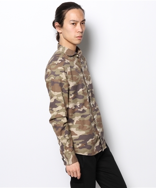 NANO universe（ナノユニバース）の「オリジナルメイサイプリントシャツ（シャツ/ブラウス・メンズ・ベージュ/チャコール/カーキ/ダークブルー・SMALL/X-LARGE/MEDIUM/LARGE）」の12枚目の写真