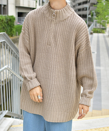 kutir | ハーフジップビッグニット(ニット/セーター)