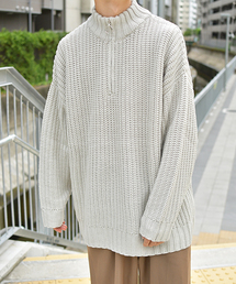 kutir | ハーフジップビッグニット(ニット/セーター)