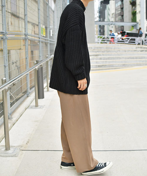 kutir(クティール)の「ハーフジップビッグニット(ニット/セーター・メンズ・ブラック/ベージュ/アイボリー・MEDIUM/LARGE/X-LARGE)」の19枚目の写真