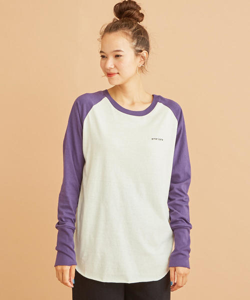 BEAUTY&YOUTH UNITED ARROWS(ビューティーアンドユースユナイテッドアローズ)の「【別注】<Americana(アメリカーナ)>ベースボールTシャツΨ:◆(Tシャツ/カットソー・レディース・オリーブ/ダークグレー/パープル・FREE)」の20枚目の写真