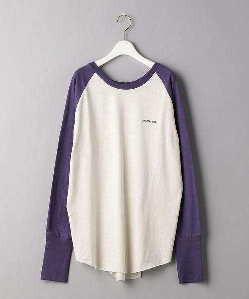 BEAUTY&YOUTH UNITED ARROWS(ビューティーアンドユースユナイテッドアローズ)の「【別注】<Americana(アメリカーナ)>ベースボールTシャツΨ:◆(Tシャツ/カットソー・レディース・オリーブ/ダークグレー/パープル・FREE)」の8枚目の写真