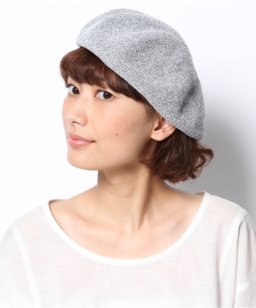 DISCOAT（ディスコート）の「【Discoat】サマーベレー帽（ハンチング/ベレー帽・レディース・アイボリー/グレー/ネイビー・ﾌﾘ-）」の4枚目の写真