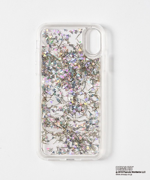 SMIR NASLI(サミールナスリ)の「【PEANUTS】別注Glitter Mobile X/XS / 別注グリッターモバイル(スマホケース/カバー・レディース・ベージュ/ホワイト・フリ-)」の3枚目の写真