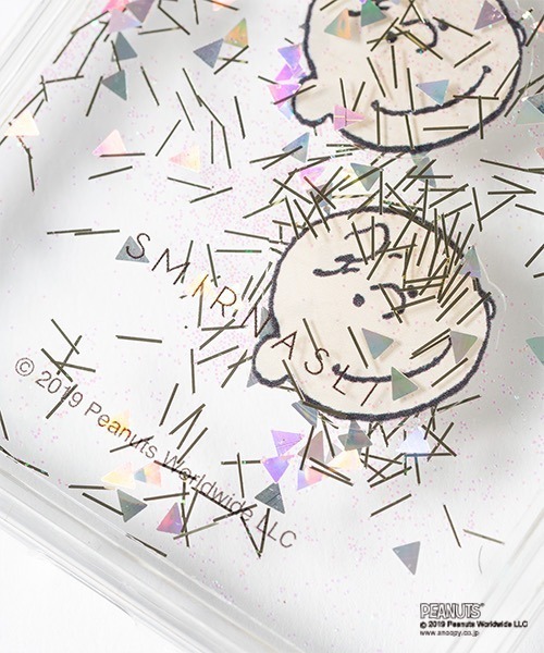 SMIR NASLI(サミールナスリ)の「【PEANUTS】別注Glitter Mobile X/XS / 別注グリッターモバイル(スマホケース/カバー・レディース・ベージュ/ホワイト・フリ-)」の4枚目の写真