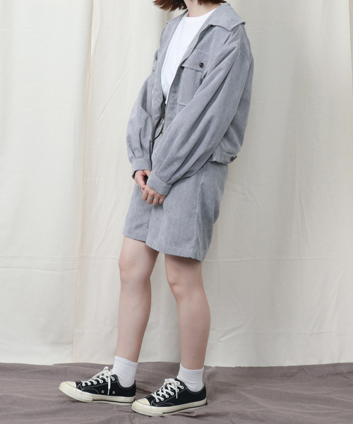 PairPair（ペアペア）の「コーデュロイ紐ベルト付きショートパンツ（その他パンツ・レディース・ライトブラウン/ライトグレー/アイボリー・FREE）」の17枚目の写真