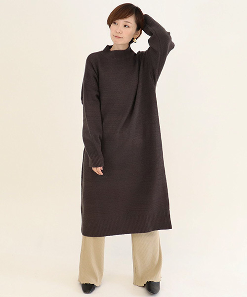 tiptop（ティップトップ）の「<pocket>【ZOZO限定アイテム】バックスリットハイネックワンピース（ワンピース・レディース・ブラック/ベージュ/ブラウン/アイボリー・FREE）」の8枚目の写真