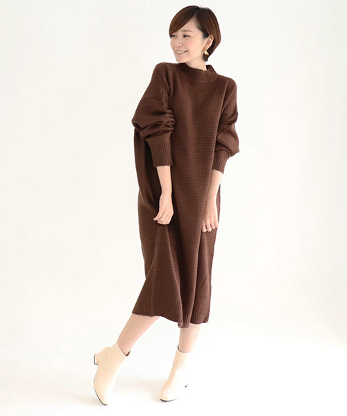 tiptop（ティップトップ）の「<pocket>【ZOZO限定アイテム】バックスリットハイネックワンピース（ワンピース・レディース・ブラック/ベージュ/ブラウン/アイボリー・FREE）」の11枚目の写真