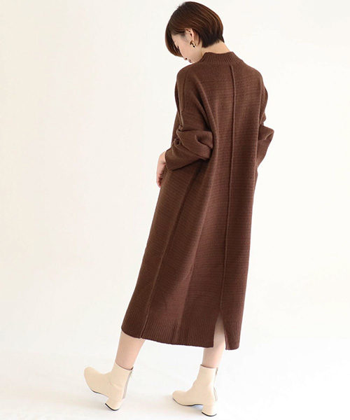 tiptop（ティップトップ）の「<pocket>【ZOZO限定アイテム】バックスリットハイネックワンピース（ワンピース・レディース・ブラック/ベージュ/ブラウン/アイボリー・FREE）」の12枚目の写真