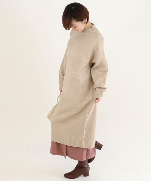 tiptop（ティップトップ）の「<pocket>【ZOZO限定アイテム】バックスリットハイネックワンピース（ワンピース・レディース・ブラック/ベージュ/ブラウン/アイボリー・FREE）」の15枚目の写真