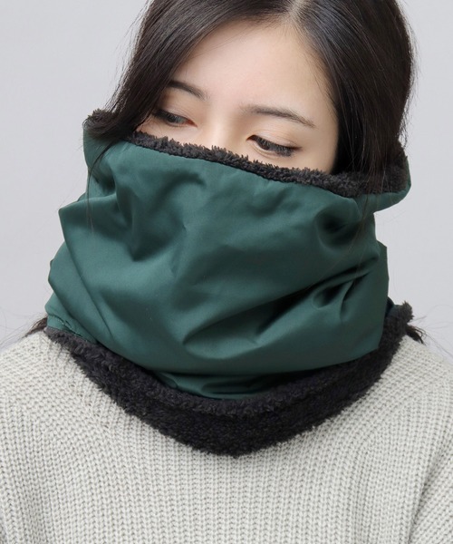 A.M.S.（エーエムエス）の「撥水加工 ポリエステル 2WAY 裏ボア ハイネックウォーマー（ネックウォーマー/スヌード・メンズ・ベージュ/ブラック/グリーン/ネイビー/カーキ/カモフラージュ/キャメル/ブルー/グレー/ブルー系その他/オフホワイト・FREE）」の20枚目の写真