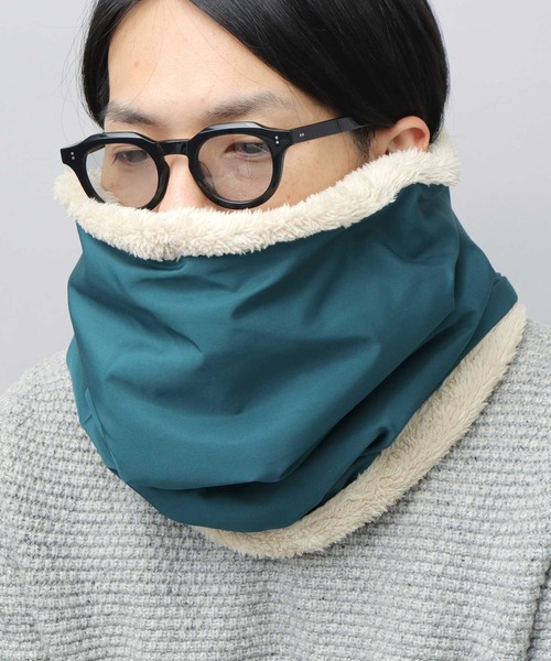 A.M.S.（エーエムエス）の「撥水加工 ポリエステル 2WAY 裏ボア ハイネックウォーマー（ネックウォーマー/スヌード・メンズ・ベージュ/ブラック/グリーン/ネイビー/カーキ/カモフラージュ/キャメル/ブルー/グレー/ブルー系その他/オフホワイト・FREE）」の19枚目の写真