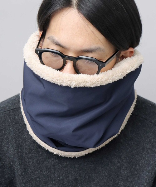 A.M.S.（エーエムエス）の「撥水加工 ポリエステル 2WAY 裏ボア ハイネックウォーマー（ネックウォーマー/スヌード・メンズ・ベージュ/ブラック/グリーン/ネイビー/カーキ/カモフラージュ/キャメル/ブルー/グレー/ブルー系その他/オフホワイト・FREE）」の18枚目の写真