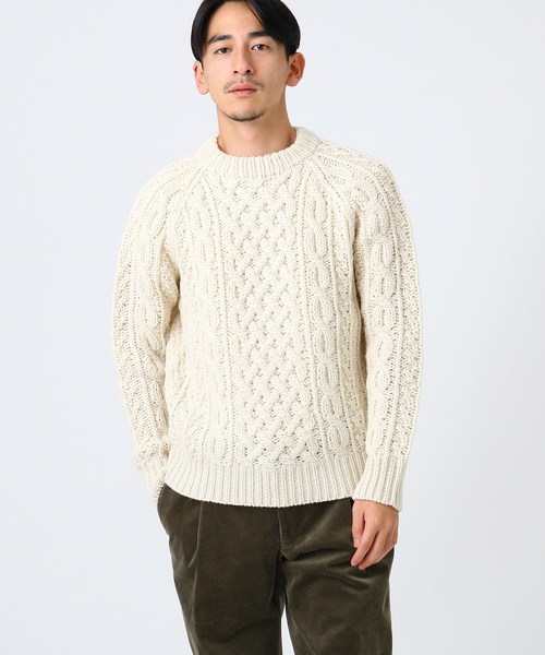 セール トップス Dressterior ドレステリア のファッション ニット セーター アラン編みニットプルオーバー ニット セーター