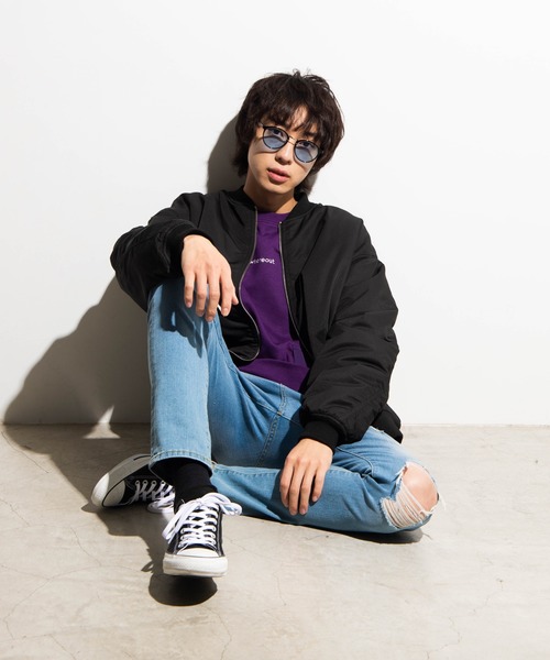 WEGO(ウィゴー)の「WEGO/フード付きMA-1(MA-1・メンズ・ブラック/カーキ/ベージュ・MEDIUM/LARGE)」の9枚目の写真