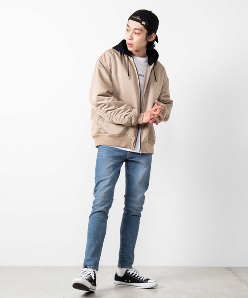 WEGO(ウィゴー)の「WEGO/フード付きMA-1(MA-1・メンズ・ブラック/カーキ/ベージュ・MEDIUM/LARGE)」の20枚目の写真