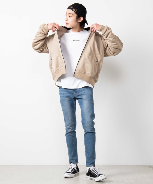 WEGO(ウィゴー)の「WEGO/フード付きMA-1(MA-1・メンズ・ブラック/カーキ/ベージュ・MEDIUM/LARGE)」の22枚目の写真