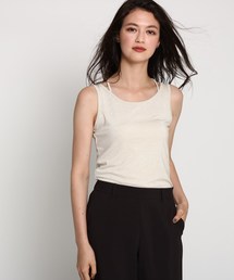 INDIVI | [L]【マシンウォッシュ】バッククロスラメタンクトップ(タンクトップ)