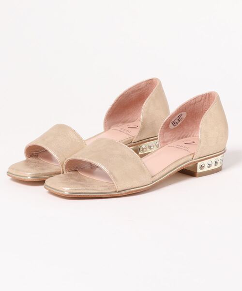 V SEVEN TWELVE THIRTY（ヴィセヴントゥエルヴサーティ）の「セパレートサンダル（パンプス・レディース・ゴールド/ブラック/ダークブラウン/パイソン・22.5cm/23.5cm/23cm/24.5cm/24cm）」の3枚目の写真