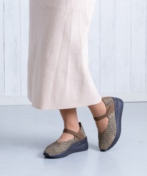厚底ウエッジソール ストラップシューズ